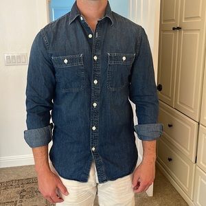 Uniqlo Dark Denim button down - SMALL